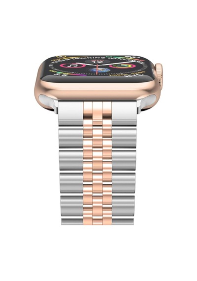 Apple Watch Uyumlu Jubilee Çelik Kordon - 49/46/45/44/42/41/40/38mm Uyumlu - Apple Watch Se 3/2/1 & Watch Ultra 3/2/1 & Series 11-1 Çok Renkli