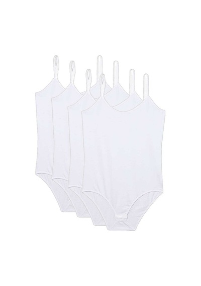 20st 4 Adet İp Askılı Kadın Çıtçıtlı Body Beyaz 13-2010