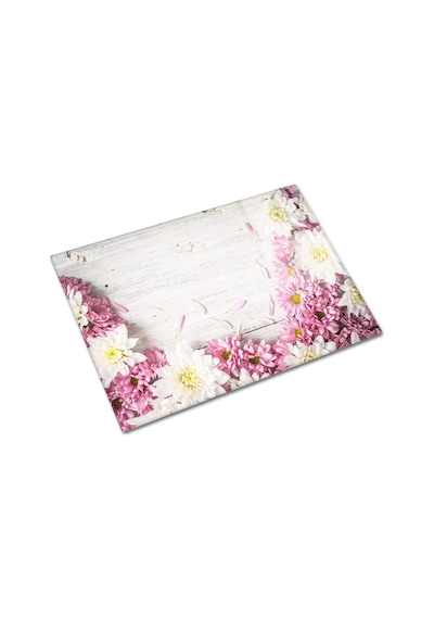 Tr Pembe Kasımpatı Cam Kesme Tahtası 30cm X 40cm Genel