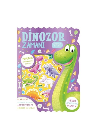 Dinozor Zamanı - Çıkartmalı Aktivite Kitabı - Yqbx-722096