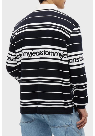 Tommy Jeans Çizgili Relaxed Fit Düğmeli Polo Yaka Sweat Erkek Polo Yaka Sweat Dm0dm23164 C1g Lacivert Tommy Jeans Çizgili Relaxed Fit Düğmeli Polo Yaka Sweat Erkek Polo Yaka Sweat Dm0dm23164 C1g Lacivert