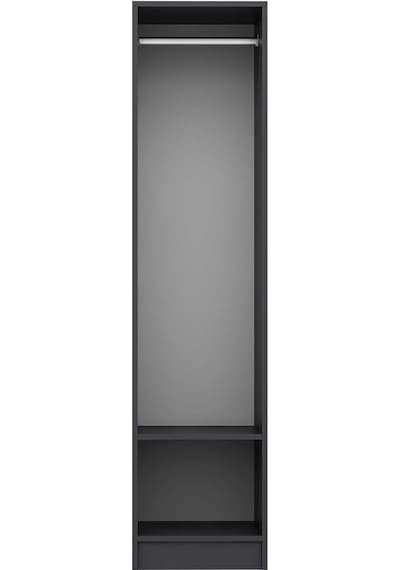 Minar Kale 1 Kapaklı Dolap Antrasit - Beyaz Panjur 190cm Çok Renkli