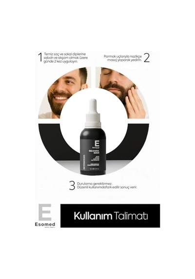 Tr Saç Ve Sakal Dökülmesine Karşı Saç Ve Sakal Kıl Uzatıcı Serum Bitkisel Saç Sakal Serumu 50ml