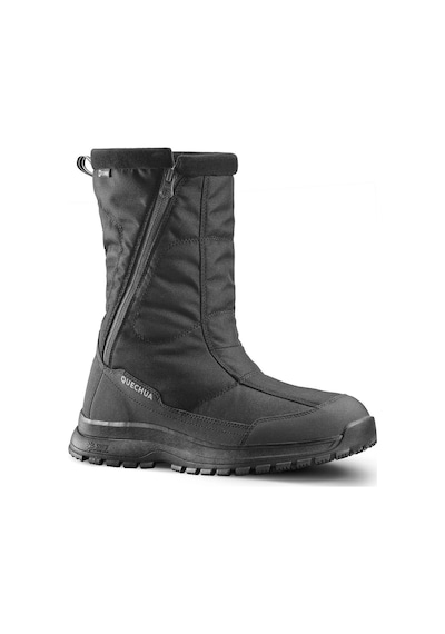 Decathlon Erkek Su Geçirmez Outdoor Kar Botu - Siyah - Sh100 Zip Siyah