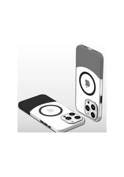Joko Apple iPhone Uyumlu 16 Plus Carbon Puzzle Magsafe Kapak - Açık Mavi İtdark21127
