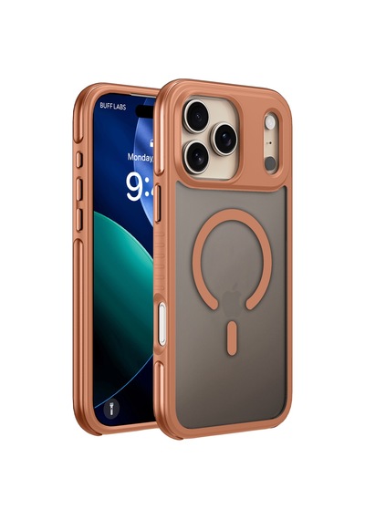 Buff Apple iPhone Uyumlu 17 Pro Max Magsafe Air Bumper Kılıf Orange Turuncu