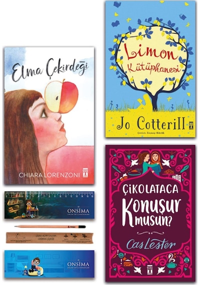 Genç Timaş Elma Çekirdeği - Limon Kütüphanesi - Çikolataca Konuşurmusun Set 3 Kitap