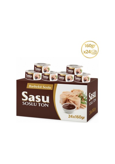 Sasu Barbekü Soslu Ton Balığı Bütün Dilim 24 x 160 G