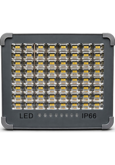 Solar Led Projektör - 5 Farklı Aydınlatma Modu, Ip66 Su Geçirmez, Type-c Şarjlı Kamp Ve Bahçe Lambası Gri