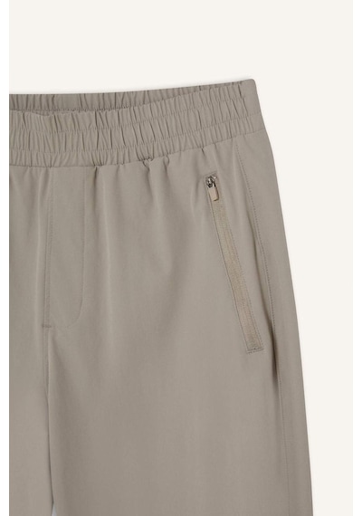Defacto Defactofit Slim Fit Dar Kesim Fermuar Cepli Dokuma Sporcu Jogger F1288ax25augr317 Gri