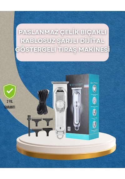 Saç Ve Sakal Kesme Makinesi Şarjlı, Profesyonel Performans, Ayarlanabilir Uzunluk - Lisinya