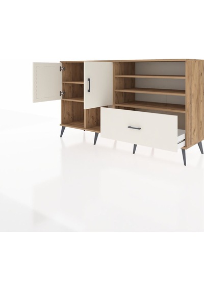 Kronos Konsol 7 Raflı Tek Çekmeceli 2 Kapaklı 176x59x99 Çam-aytaş Çam-aytaşı Kronos Konsol 7 Raflı Tek Çekmeceli 2 Kapaklı 176x59x99 Çam-aytaş Çam-aytaşı