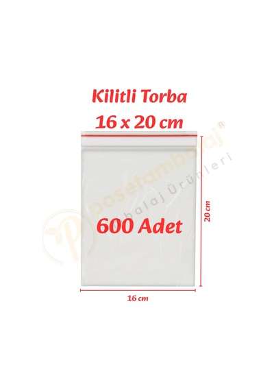 16x20 Cm. Kilitli Torba 600 Adet