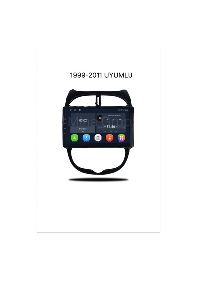 Snp Serisi Peugeot 206 Uyumlu Android Multimedya Sistemi 6-128 Gb Hafıza Kablosuz Carplay Android Auto Geri Görüş Kamerası li 9"