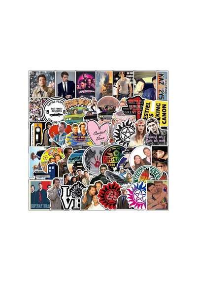 Supernatural Dizisi Seri 1 Macbook Notebook Tablet Telefon Ajanda Laptop Defter Sticker Seti Çok Renkli