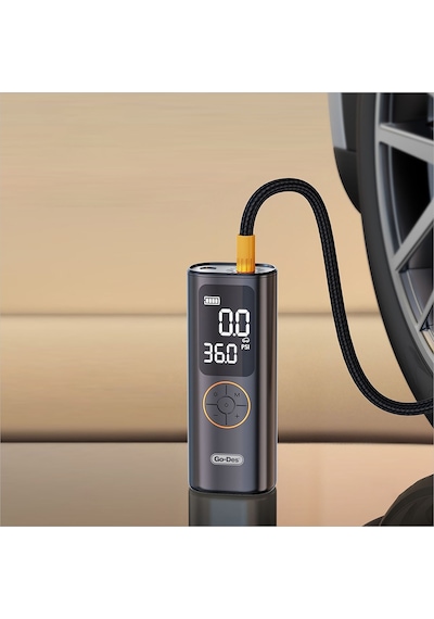 Go Des Gd-b638 Led Işıklı Araç Hava Kompresörü Ve Powerbank Özellikli 12v Siyah Siyah