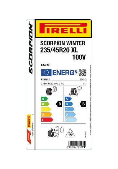 Pirelli 235/45R20 100V XL Scorpion Winter Elt Kış Lastiği 2025