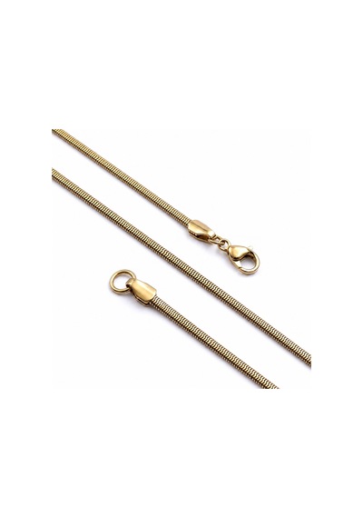 Beycen Aksesuar İtalyan Zincir Erkek Çelik Kolye 3x2 Mm 55 Cm Gold 3902eck015 Çok Renkli