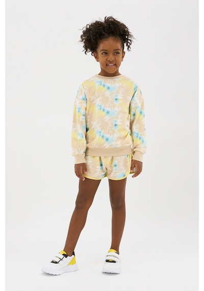 Kız Çocuk Batik Baskılı Bej Sweatshirt 7755782