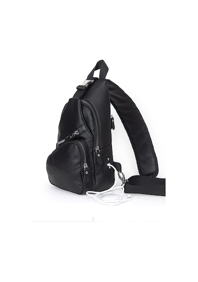 NEWİSH POLO BODY BAG ÇAPRAZ SIRT ÇANTASI USB KABLO ÇIKIŞLI-YIKAMA