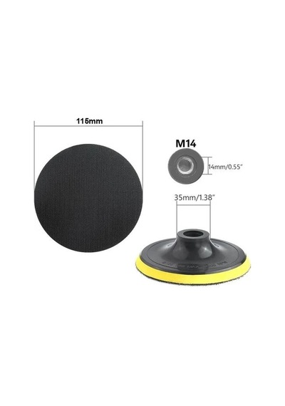 Cırt Zımpara Disk Taban Altlığı Deliksiz Kauçuk 115mm M14