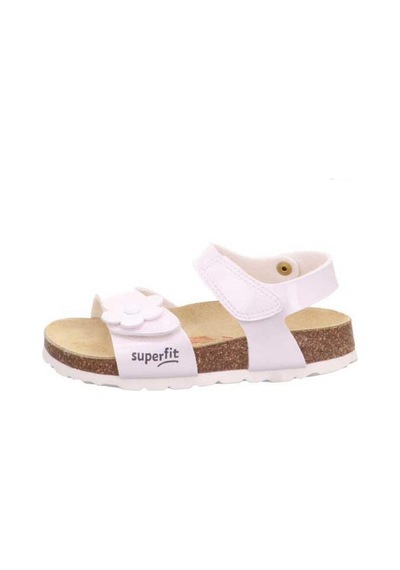 Superfit 6-00118 Kız Çocuk Beyaz Mantar Sandalet Beyaz