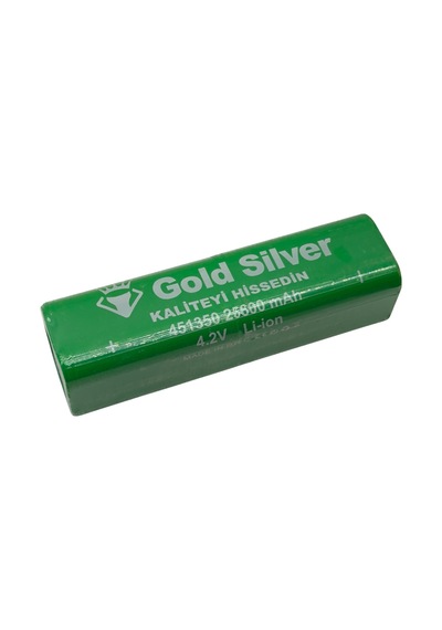 Gold Silver 451350 4.2v 25600 Mah Li-ion Şarj Edilebilir El Feneri Ve Işıldak Pili 13.2 Cm