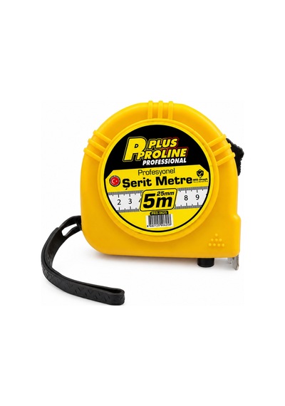 Pro Plus Şerit Metre 5 Metre X 25 Mm Stoplu Ve Dayanıklı Ölçüm Metresi 5 M