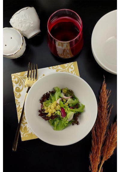 Digithome Semazen 6 Lı Porselen Salata Servis Kasesi 14 Cm Tl4052488