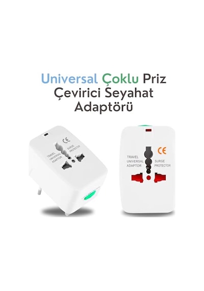 Priz Dönüştürücü Seyahat Adaptörü-siyah Genel