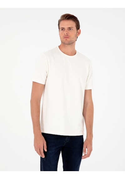 Pierre Cardin Erkek Ekru Tişört 50292343-vr019 Ekru