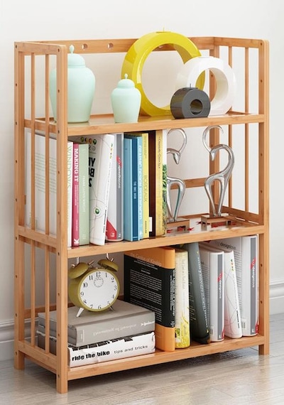 Valkyrie 3 Katlı Bambu Kitaplık 60x23x72 Cm Doğal Ahşap Görünümlü Çok Amaçlı Dekoratif Raf Valkyrie 3 Katlı Bambu Kitaplık 60x23x72 Cm Doğal Ahşap Görünümlü Çok Amaçlı Dekoratif Raf