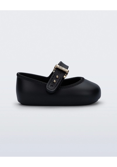 Mini Melissa Ballerina Siyah Kız Bebek İlk Adım Ayakkabı - 38057