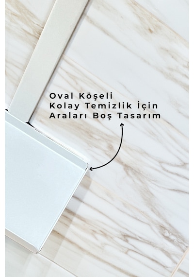 3'ü 1 Arada Banyo Seti Tuvalet Kağıtlık, Çöp Kovası Ve Tuvalet Fırça Takımı Beyaz - Krom