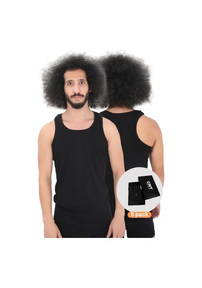 Cnt Erkek Atlet Pamuklu Basic 5'li Premium Paket Siyah Siyah