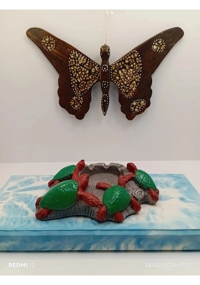 Tedi Sanat Dekoratif Kaplumbağa Küllük