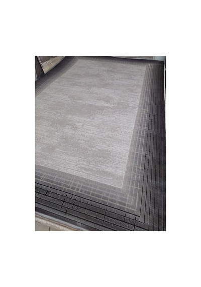 İpek Mekik Halı Roxanne 17257 Akrilik Yün İplik Dokuma 200x300 6m2 Lüx Makina Halısı Gri Antrasit