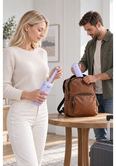 Tıcaro Pb-01 Portatif Taharet Şişesi, Manuel, 380 Ml, Mor