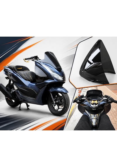 Honda Pcx 2021-2024 Modellere Uyumlu Füme Rüzgar Saptırıcı Bacak Koruma