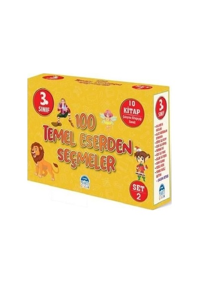 3.Sınıf 100 Temel Eserden Seçmeler Set 2-10 Kitap Takım- Martı Yayınları
