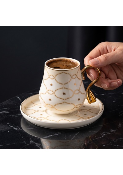 Jumbo Lumi 1947 6 Kişilik Kahve Fincan Takımı Çok Renkli