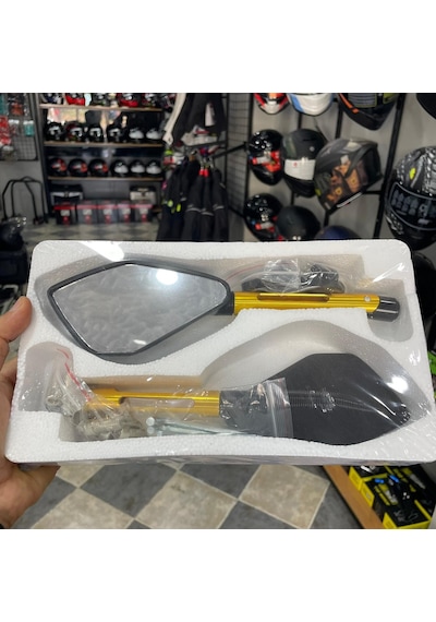 Universal Spor Ayna Gold Siyah