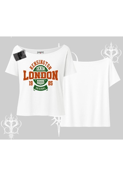Tarzsokak Kayık Yaka Tshirt London Denim 1985 Beyaz
