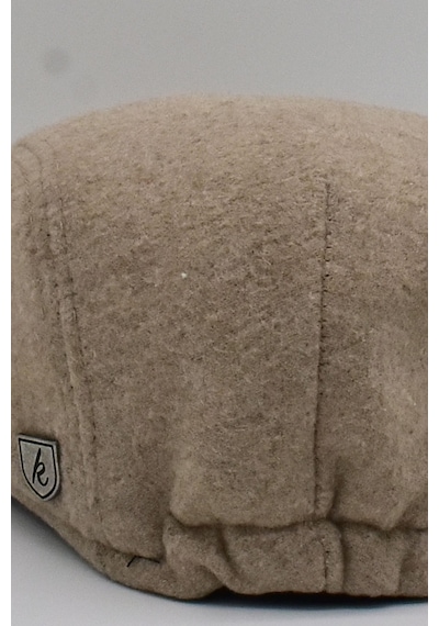 Külah Erkek Yün Flat Cap Kasket Peaky Blinders Şapka - Vizon