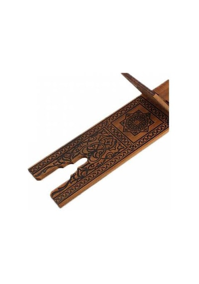Ahşap Rahle Selçuklu Yakma Desenli Battal 75Cm