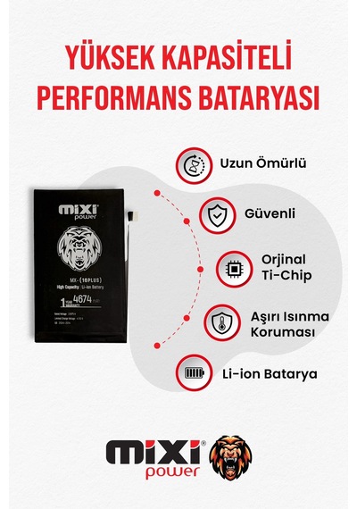 Apple Uyumlu iPhone 16 Plus  Yüksek Kapasiteli Batarya, Pil Sağlığı Yüzdesi Gösterir,