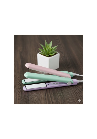 Mini Taşınabilir Saç Düzleştirici - Seyahat Tipi Seramik Kaplama Maşa - Pastel Renk Seçenekli