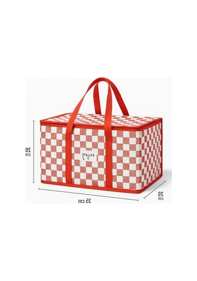 Isı Korumalı Piknik Çantası, 35x20x20 Cm Ölçülerinde Pratik Kullanım Açık Bej
