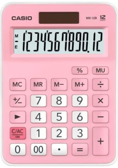 Casio Mx12bpk Pembe Masaüstü Hesap Makinesi Pembe