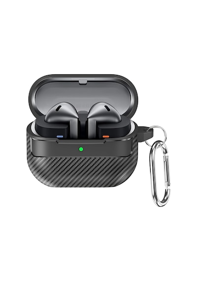 Samsung Galaxy Buds 3 Pro, Buds 3 Ve Buds 3 Fe İle Uyumlu Mat Karbon Fiber Dokulu Darbelere Dayanıklı Premium Silikon Çok Renkli